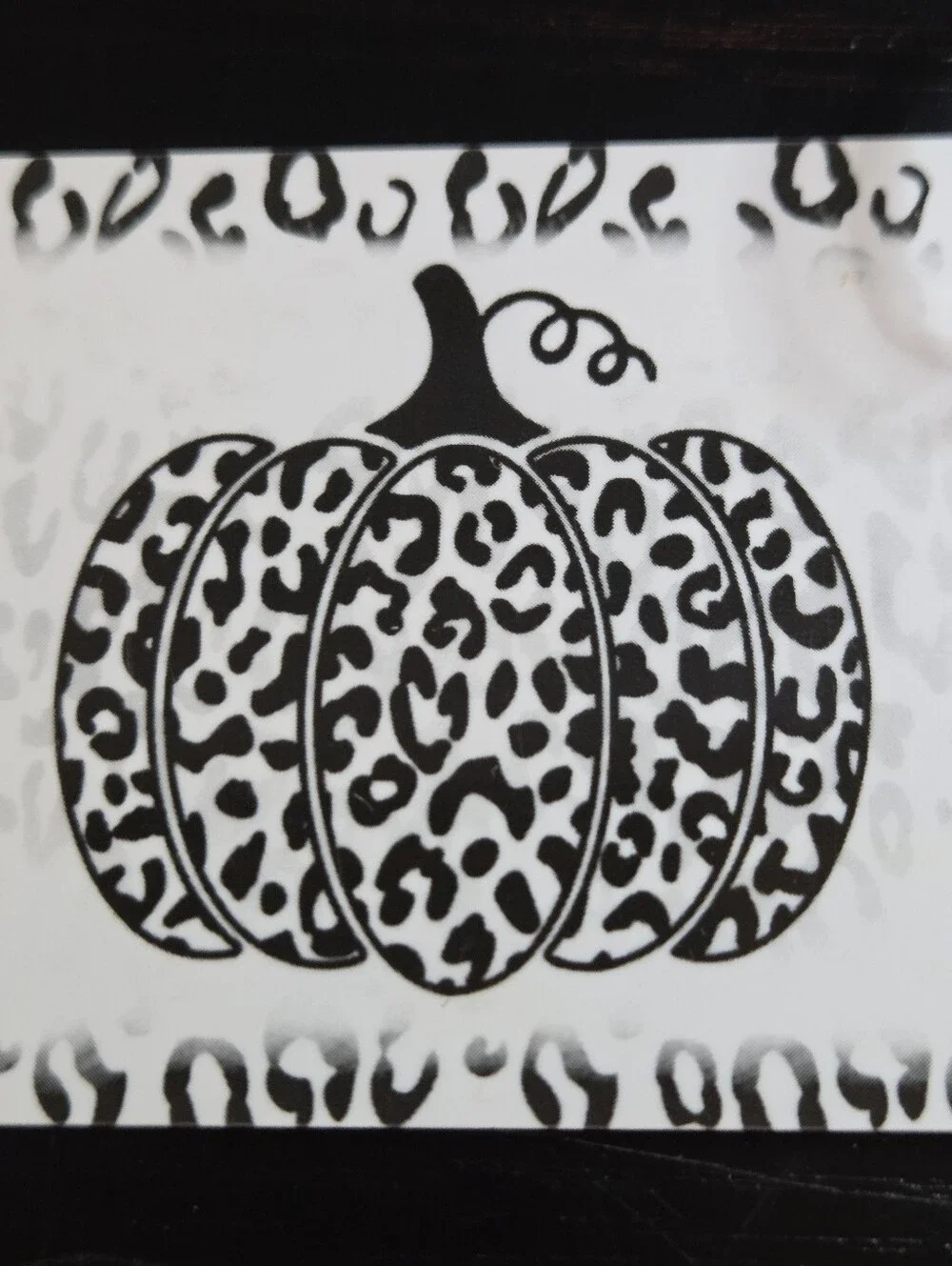 Leopard Print Pumpkin Keycard Keychain